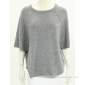 Wool & Cashmere Scoop Neck Short Dolman Sleeve Sweater